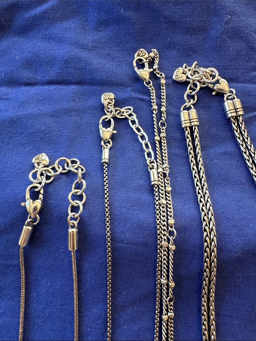 Brighton Bundle! Silver-Tone Necklaces x4 & Silver-Tone Earrings x2 Pair - Picture 2 of 10